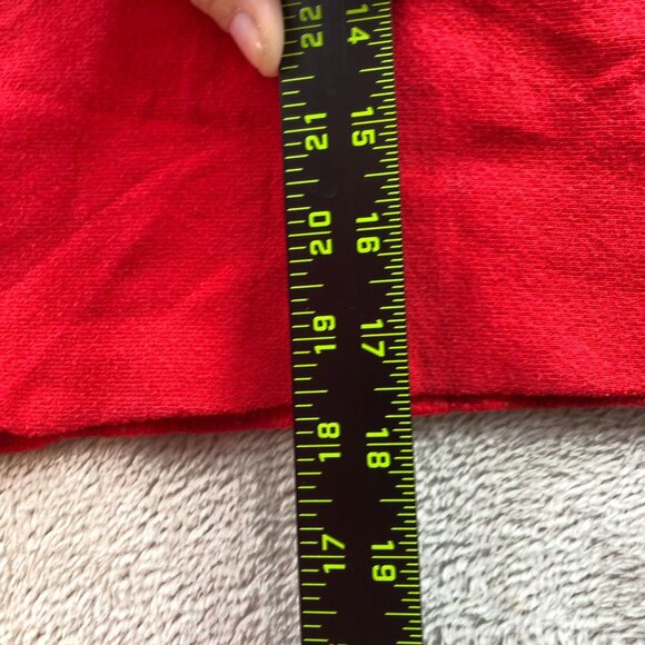 Champion Women's Reverse Weave Sweatshirt Large Crew Neck Red Cropped with Sciss - Picture 4 of 14